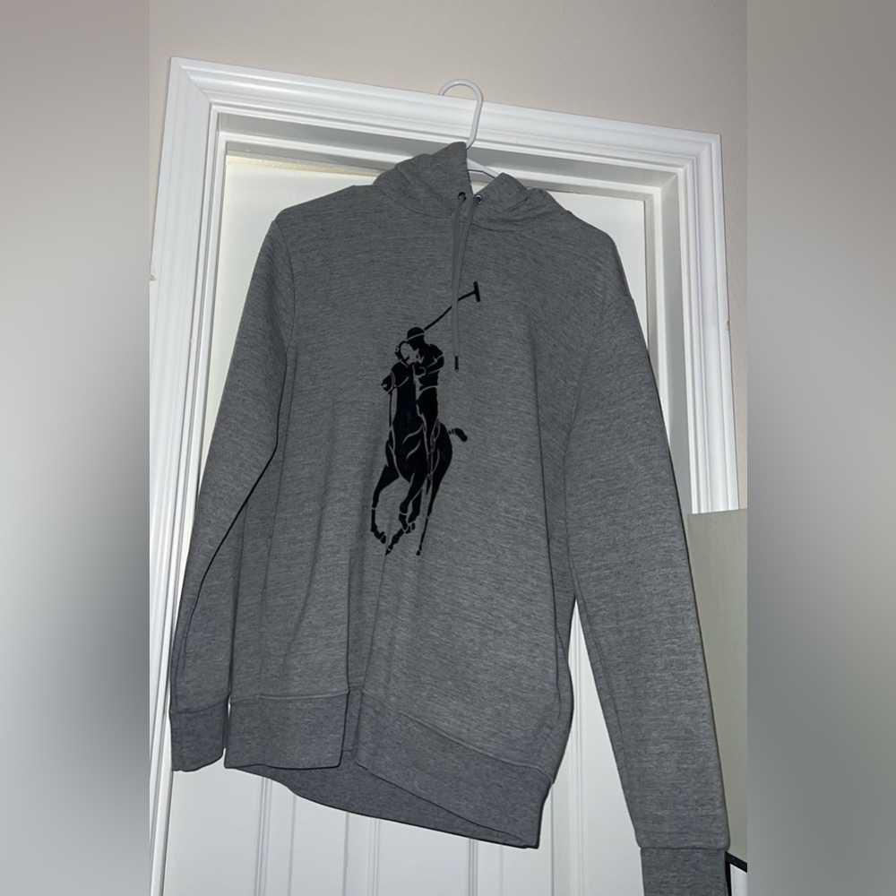 Grey polo hoodie
